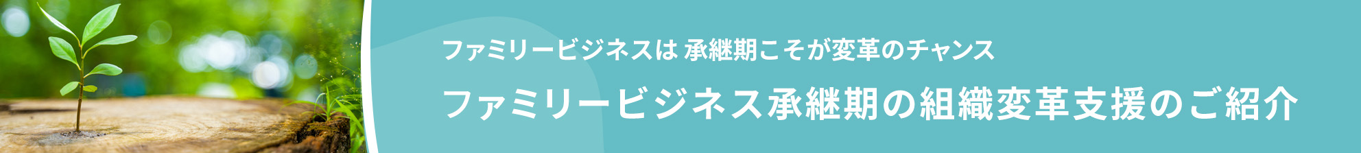 ファミリービジネスは承継期こそが変革のチャンス ファミリービジネス承継期の組織変革支援のご紹介